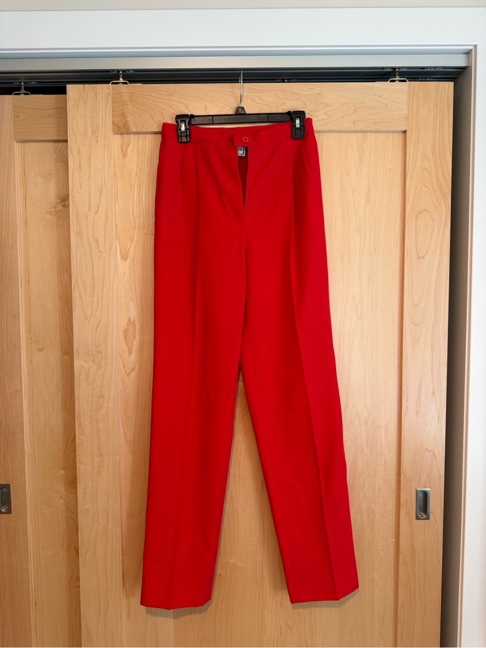 Vintage Red Women's Tailored Straight-Leg Pants